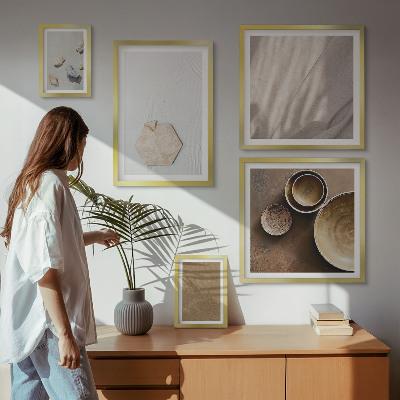 Modernes wandbilder-set Minimalistische Texturen warm