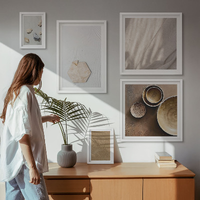 Modernes wandbilder-set Minimalistische Texturen warm