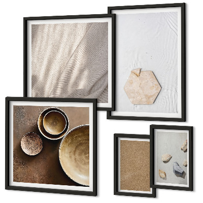 Modernes wandbilder-set Minimalistische Texturen warm