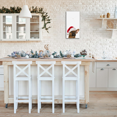 Glasuhr Bulldog Hundeweihnachts