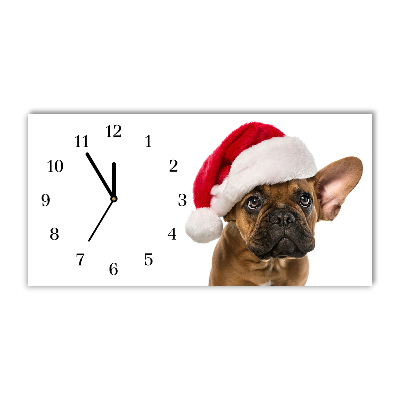 Glasuhr Bulldog Hundeweihnachts