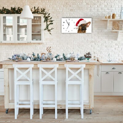 Glasuhr Bulldog Hundeweihnachts