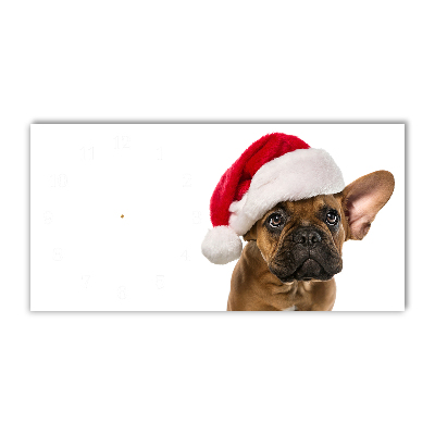 Glasuhr Bulldog Hundeweihnachts
