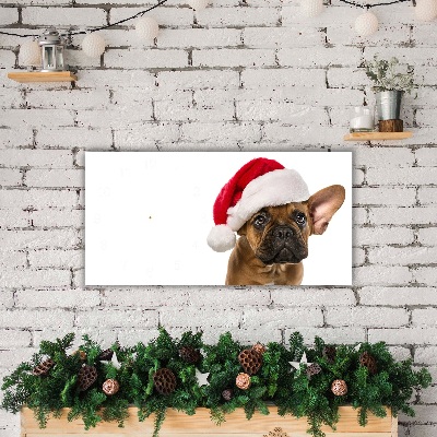 Glasuhr Bulldog Hundeweihnachts
