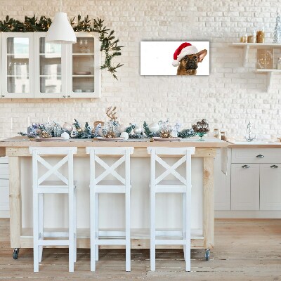 Glasuhr Bulldog Hundeweihnachts