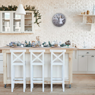 Glasuhr Heiliger Engel Winter-
