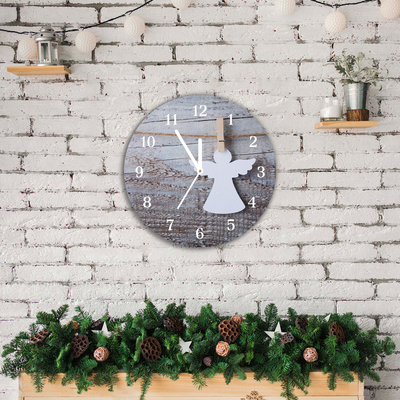 Glasuhr Heiliger Engel Winter-