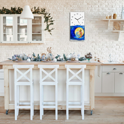 Glasuhr Abstraction Heilige Familie Winter