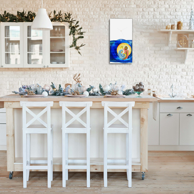 Glasuhr Abstraction Heilige Familie Winter
