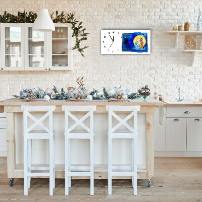 Glasuhr Abstraction Heilige Familie Winter