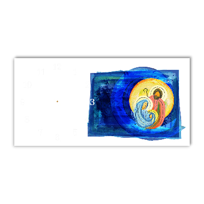 Glasuhr Abstraction Heilige Familie Winter