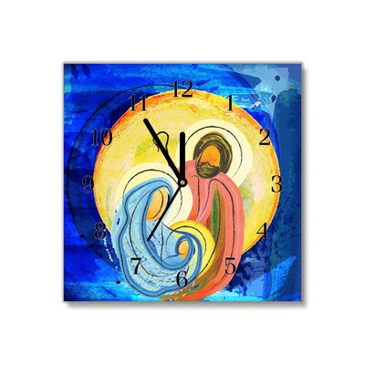 Glasuhr Abstraction Heilige Familie Winter