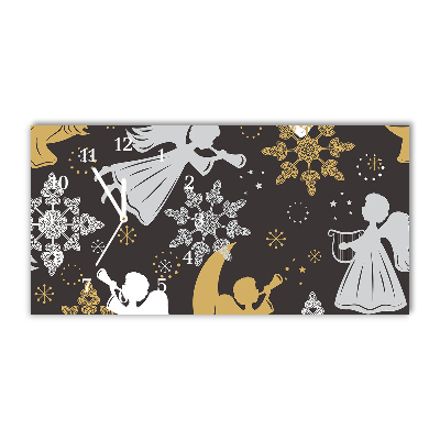 Glasuhr Schneeflocken Weihnachtsengel