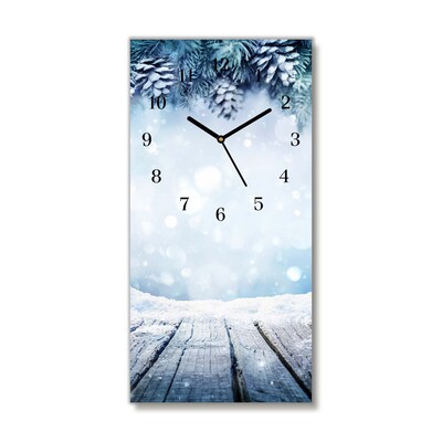 Glasuhr Winter-Schnee-Weihnachtsbaum