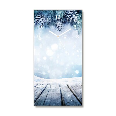 Glasuhr Winter-Schnee-Weihnachtsbaum