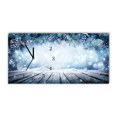 Glasuhr Winter-Schnee-Weihnachtsbaum