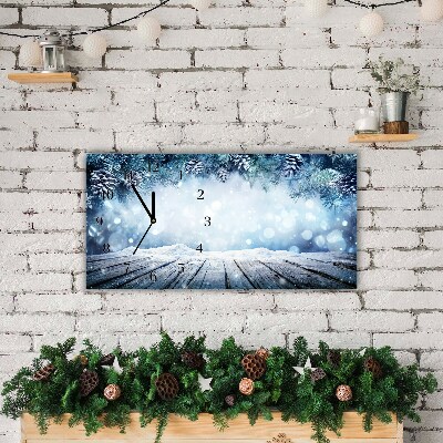 Glasuhr Winter-Schnee-Weihnachtsbaum