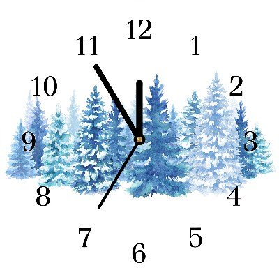 Glasuhr Winter-Schnee-Weihnachtsbaum