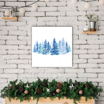 Glasuhr Winter-Schnee-Weihnachtsbaum