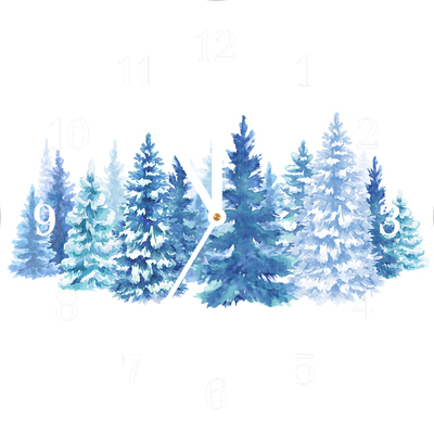 Glasuhr Winter-Schnee-Weihnachtsbaum