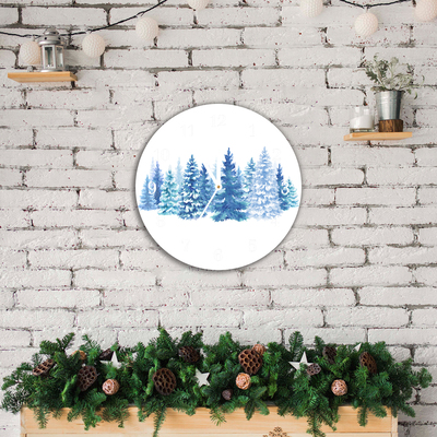 Glasuhr Winter-Schnee-Weihnachtsbaum
