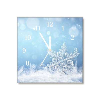 Glasuhr Schneeflocken Winter-Schnee