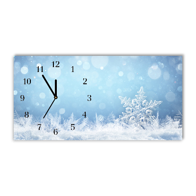 Glasuhr Schneeflocken Winter-Schnee