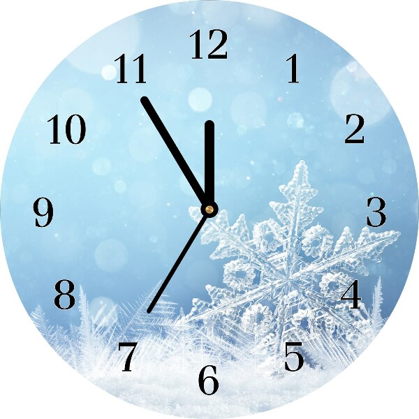 Glasuhr Schneeflocken Winter-Schnee