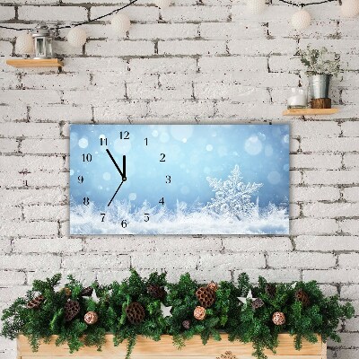 Glasuhr Schneeflocken Winter-Schnee
