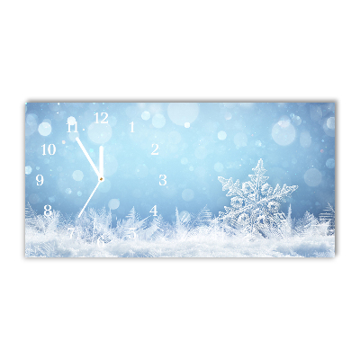 Glasuhr Schneeflocken Winter-Schnee
