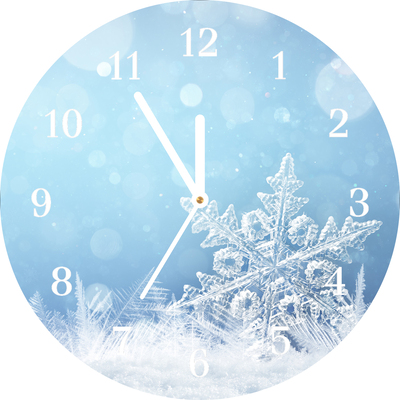 Glasuhr Schneeflocken Winter-Schnee