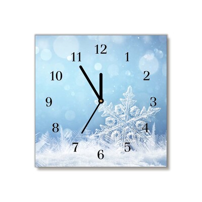 Glasuhr Schneeflocken Winter-Schnee