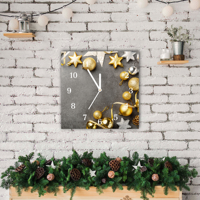 Glasuhr Golden Stars Weihnachtsferien