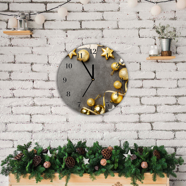 Glasuhr Golden Stars Weihnachtsferien
