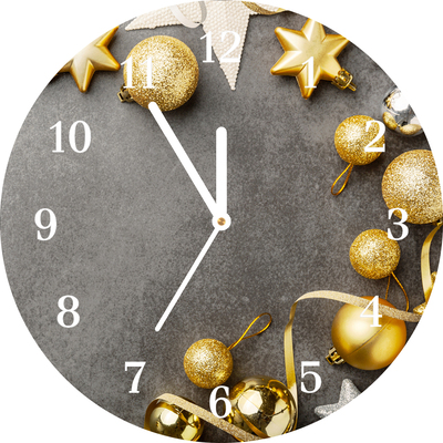 Glasuhr Golden Stars Weihnachtsferien
