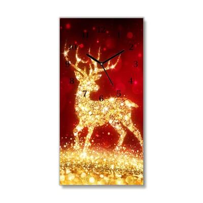 Glasuhr Goldene Ren-Weihnachtsdekoration