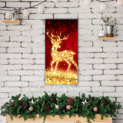 Glasuhr Goldene Ren-Weihnachtsdekoration