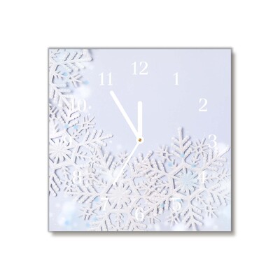 Glasuhr Schneeflocken Winter-Schnee