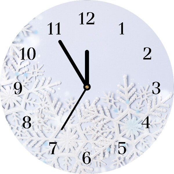 Glasuhr Schneeflocken Winter-Schnee