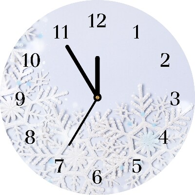 Glasuhr Schneeflocken Winter-Schnee