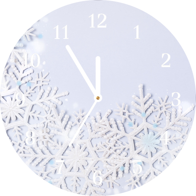 Glasuhr Schneeflocken Winter-Schnee