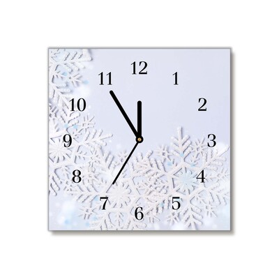 Glasuhr Schneeflocken Winter-Schnee