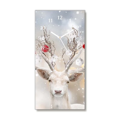 Glasuhr Weiß Ren-Weihnachtskugeln