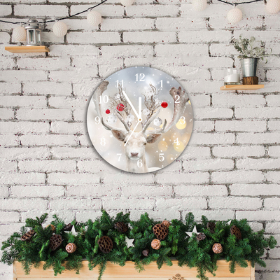 Glasuhr Weiß Ren-Weihnachtskugeln