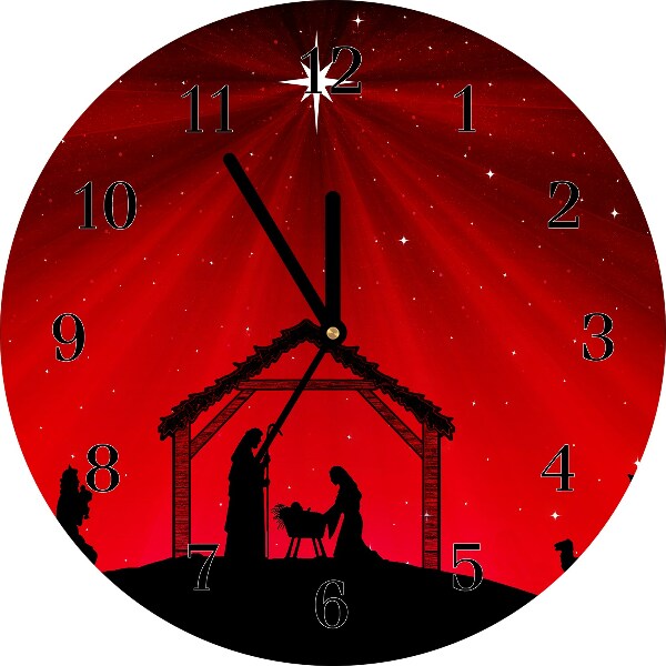 Glasuhr Stern-Weihnachtsferien
