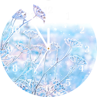 Glasuhr Winter-Schnee-Weihnachten
