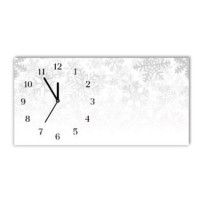Glasuhr Winter-Schnee-Schneeflocken