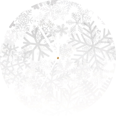 Glasuhr Winter-Schnee-Schneeflocken