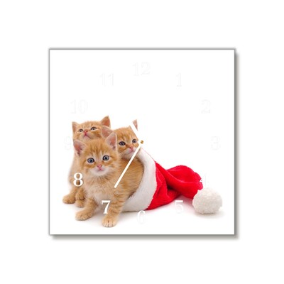 Glasuhr Katzen-Weihnachtsweihnachtsmann