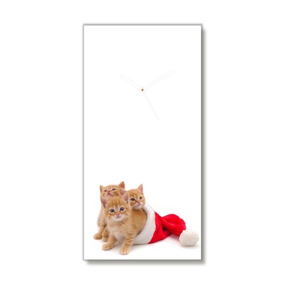 Glasuhr Katzen-Weihnachtsweihnachtsmann